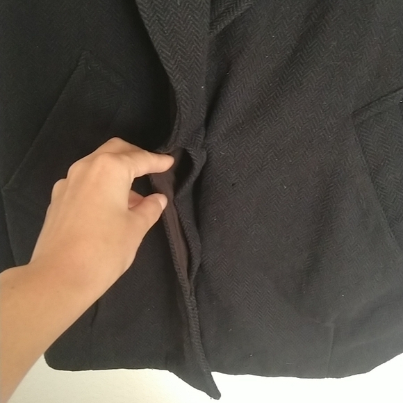 Free people slouchy oversized boyfriend short 2 buttoned coat sz S - Picture 5 of 11